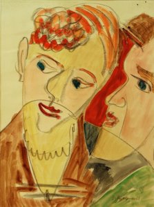 Die Hembusse (Szerelmespár H.) alkotó: Ernst Ludwig Kirchner