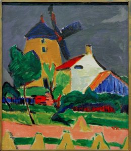 A szélmalom Moritzburg mellett alkotó: Ernst Ludwig Kirchner