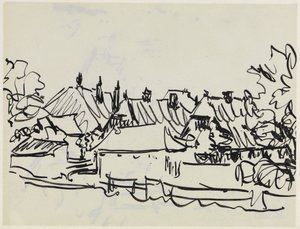 Falu Fehmarn szigetén alkotó: Ernst Ludwig Kirchner