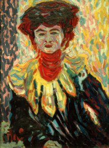 Doris nyakmerevítővel alkotó: Ernst Ludwig Kirchner