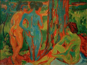 Három akt az erdőben alkotó: Ernst Ludwig Kirchner