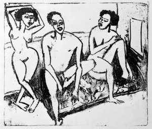 Három fekete akt alkotó: Ernst Ludwig Kirchner