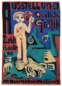 Német grafikai kiállítás a Kunstsalon Wolfsbergben; Német grafikai kiállítás a Kunstsalon Wolfsbergben, 1921-1923 alkotó: Ernst Ludwig Kirchner