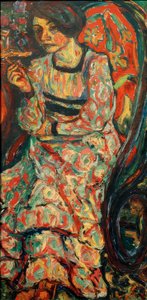 Nő hintaszékben (Emmi Frisch) alkotó: Ernst Ludwig Kirchner