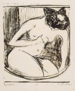Frau im. 1908 alkotó: Ernst Ludwig Kirchner