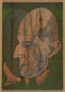 Dr. Bauer feje, színes fametszet I alkotó: Ernst Ludwig Kirchner