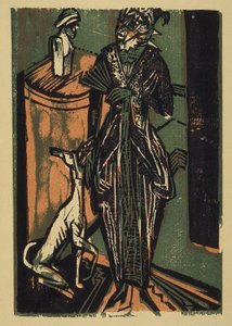 Lady with dog (Hölgy kutyával) alkotó: Ernst Ludwig Kirchner