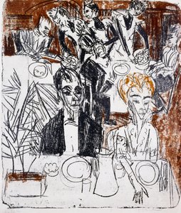 Terített asztal alkotó: Ernst Ludwig Kirchner
