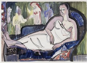Fekvő nő a kanapén alkotó: Ernst Ludwig Kirchner