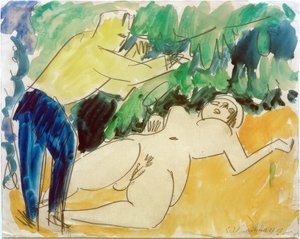 Festő és modell alkotó: Ernst Ludwig Kirchner