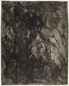 Festő és két nő - Önarckép Ernával és Gerdával/A férfi a nők között alkotó: Ernst Ludwig Kirchner