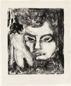 Férfi fej meztelenül alkotó: Ernst Ludwig Kirchner
