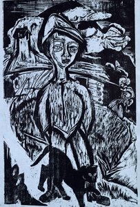 Hegyi legény viharban, 1921 alkotó: Ernst Ludwig Kirchner