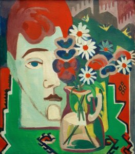 Miller feje virágokkal alkotó: Ernst Ludwig Kirchner