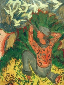 Sirályvadászok az erdőben alkotó: Ernst Ludwig Kirchner