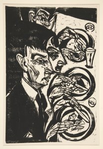 Nervoese beim Diner (Ideges emberek vacsoránál) alkotó: Ernst Ludwig Kirchner