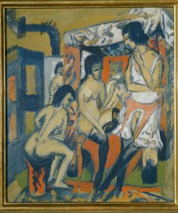 Aktok a műteremben (olaj, vászon) alkotó: Ernst Ludwig Kirchner