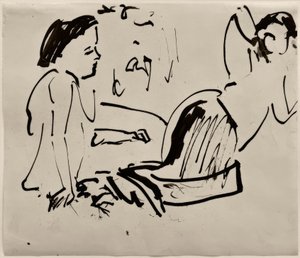 Cím nélkül (két nő, ülve) alkotó: Ernst Ludwig Kirchner