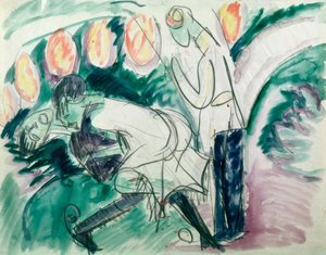Pantomim III alkotó: Ernst Ludwig Kirchner