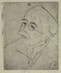 Gustav Schiefler I portréja alkotó: Ernst Ludwig Kirchner
