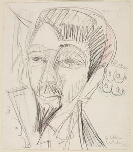 Alfred Döblin portréja alkotó: Ernst Ludwig Kirchner