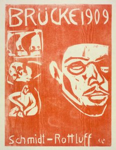 Schmidt-Rottluff portréja, 1909 alkotó: Ernst Ludwig Kirchner