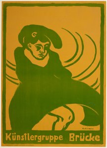 A híd plakátja alkotó: Ernst Ludwig Kirchner