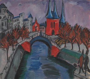 Rotes Elisabethufer, Berlin (csatorna híddal) alkotó: Ernst Ludwig Kirchner