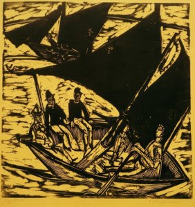 Vitorlások Fehmarn közelében alkotó: Ernst Ludwig Kirchner
