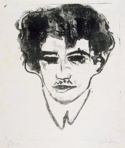 Önarckép. 1908 körül alkotó: Ernst Ludwig Kirchner