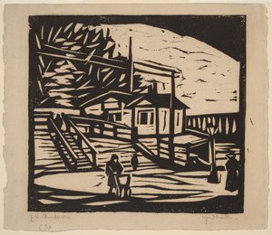 Fészer az Elba partján alkotó: Ernst Ludwig Kirchner
