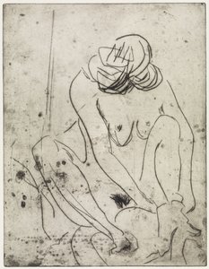 Megszáradó kislány / Két fürdőző nő alkotó: Ernst Ludwig Kirchner