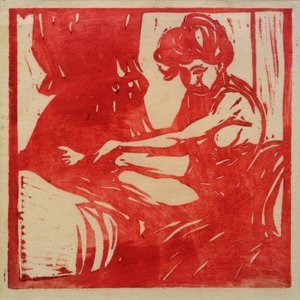 Ülő meztelen lány alkotó: Ernst Ludwig Kirchner