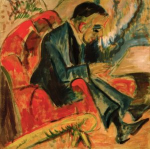 Ülő ember a padon alkotó: Ernst Ludwig Kirchner