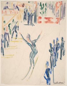 Síugró alkotó: Ernst Ludwig Kirchner