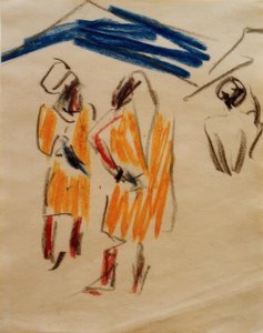 Vázlat két marokkóiról alkotó: Ernst Ludwig Kirchner