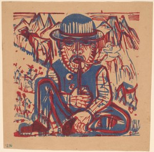 Dohányzó paraszt alkotó: Ernst Ludwig Kirchner