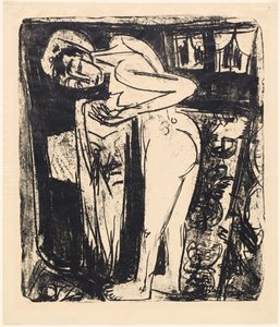 Meztelenül állva a szobában alkotó: Ernst Ludwig Kirchner