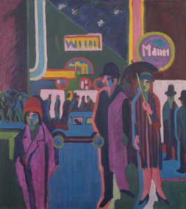 Utcai jelenet éjszaka alkotó: Ernst Ludwig Kirchner