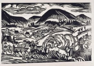 Taunus-tájkép alkotó: Ernst Ludwig Kirchner