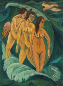 Három fürdőző, 1913 alkotó: Ernst Ludwig Kirchner