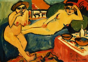 Két akt egy kék kanapén; Két akt a kék kanapén, 1910-1920 körül