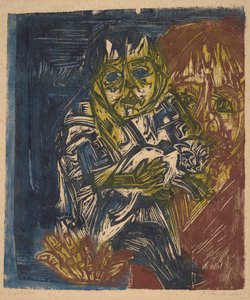 Nő egy gyerekkel és egy macskával alkotó: Ernst Ludwig Kirchner