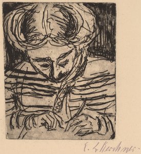 Fiatal lány rajz alkotó: Ernst Ludwig Kirchner