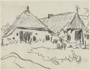 Két parasztház Fehmarnon alkotó: Ernst Ludwig Kirchner