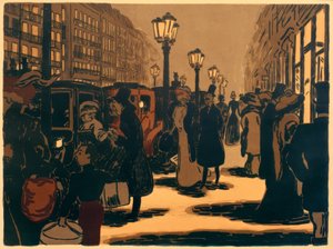 Párizsi utcakép alkotó: Ernst Matthes