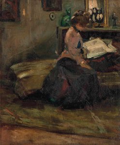 Lady Reading (olaj, vászon) alkotó: Ernst Stern