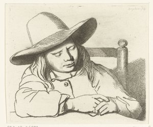 Alvó fiú kalapban alkotó: Ernst Willem Jan Bagelaar