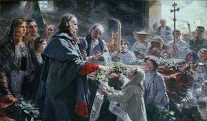 Giuseppe Garibaldi: "Anitának tíz évvel később" alkotó: Erulo Eroli