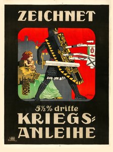 Iratkozzon fel a harmadik hadikölcsönre!, 1915. alkotó: Erwin Puchinger